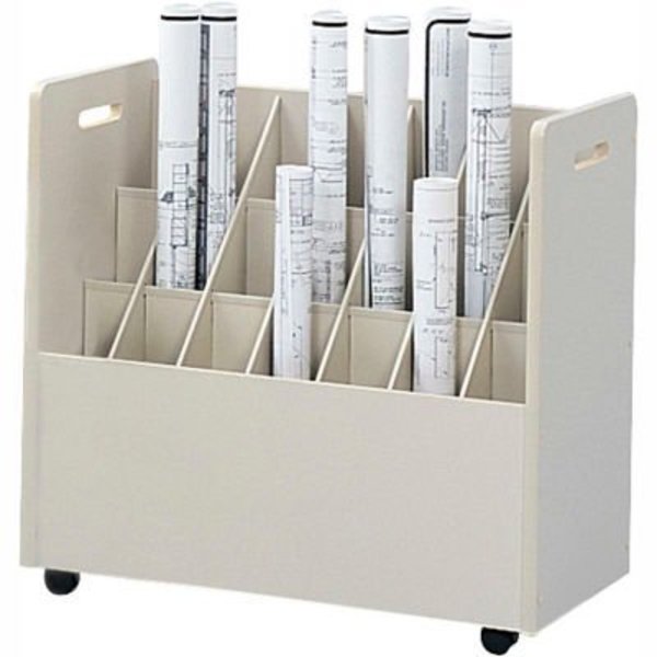 Safco Mobile Roll File - 21 Compartment 3043